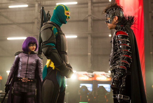 Kick-Ass (Aaron Taylor-Johnson) and Hit-Girl (Chloe Grace Moretz) face-off against The Motherfucker (Christopher Mintz-Plasse) in the disappointing Kick-Ass 2.